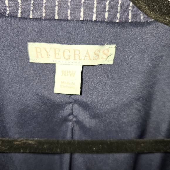 Ryegrass Navy Pinstripe Blazer - Picture 2 of 7